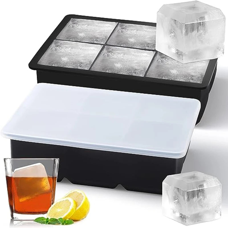 Large Silicone Ice Cube Tray – 4/6/8/15 Grid