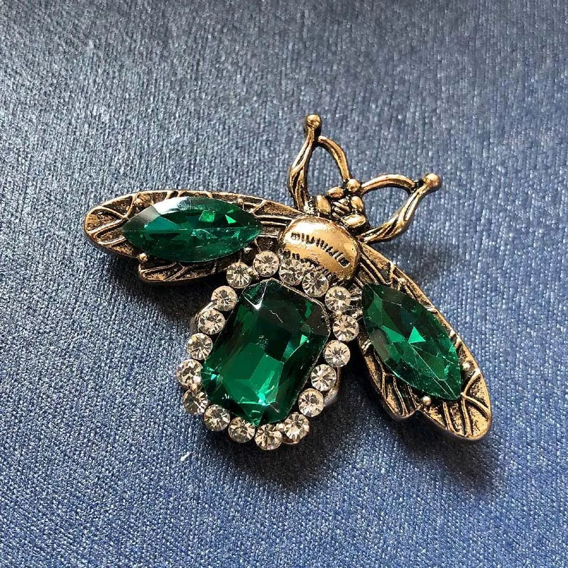 Vintage Rhinestone & Pearl Brooch for Women