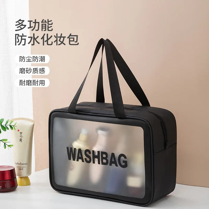 Clear Waterproof Makeup Bag – Large Travel Cosmetic Bag