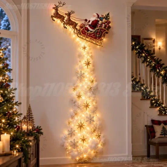 Christmas Magic Trail LED Wall Light – Santa Sleigh Scene