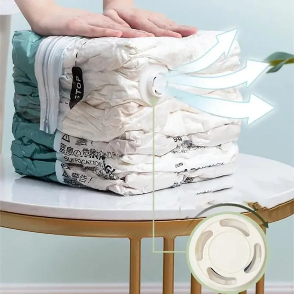 Vacuum Storage Bags – No Pump Needed for Clothes & Bedding