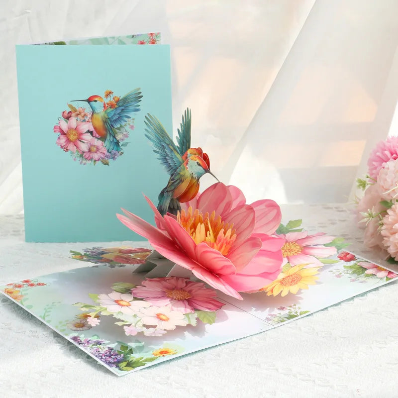 3D Pop-Up Flower Greeting Card – Handmade Card for Any Occasion