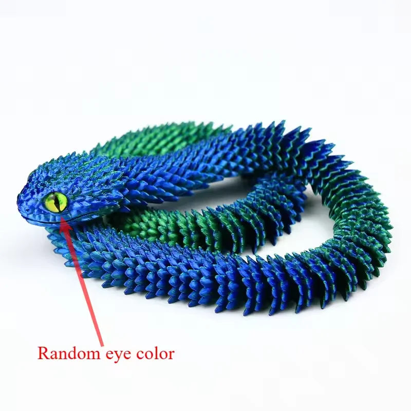 3D Printed Articulated Snake Fidget Toy – Desk Ornament