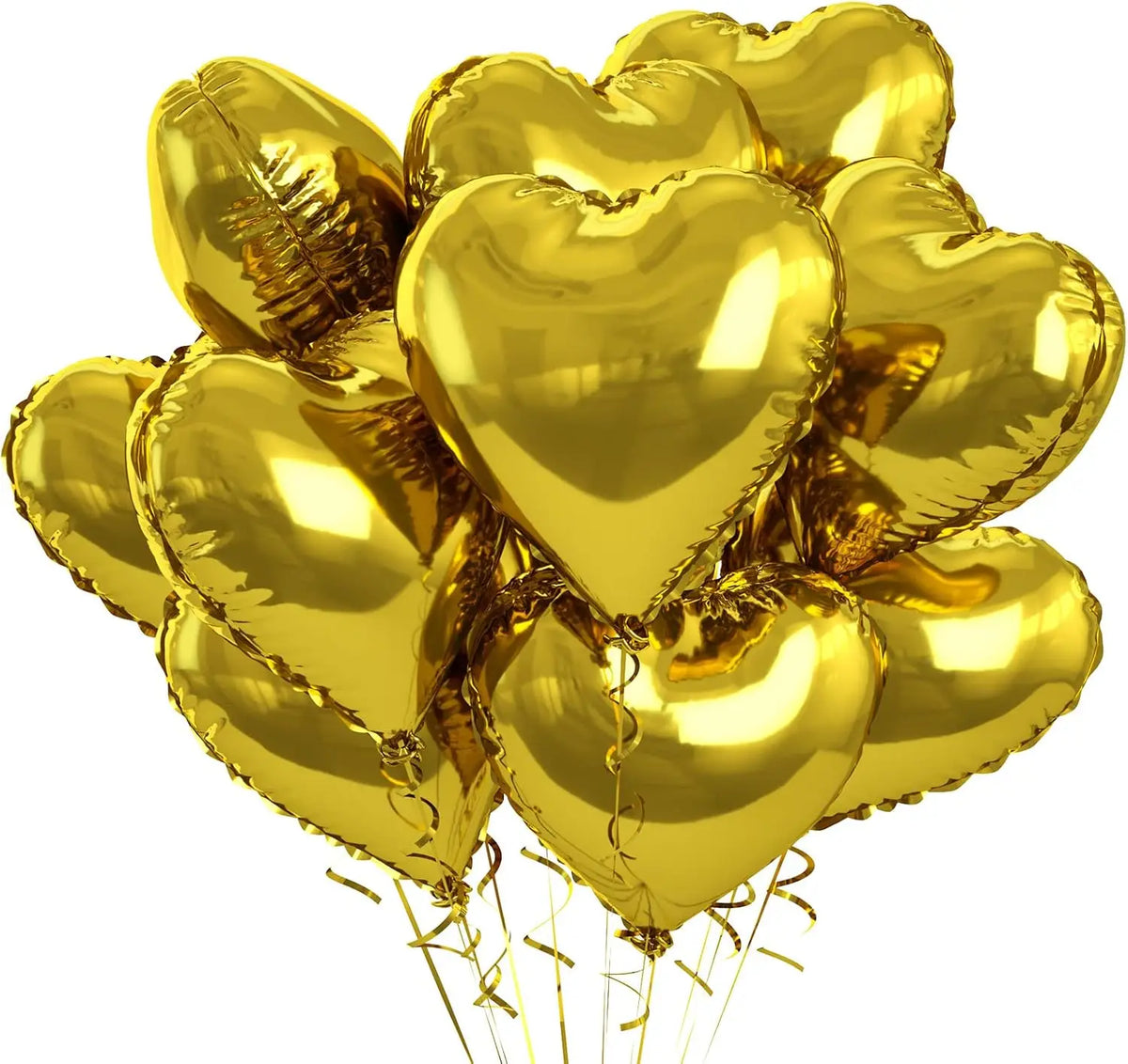 Heart Foil Balloons 18" (10 pcs) – Pink & Sage Green