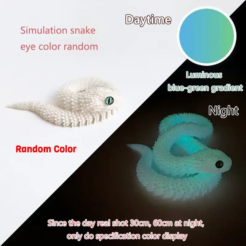 3D Printed Articulated Snake Fidget Toy – Desk Ornament