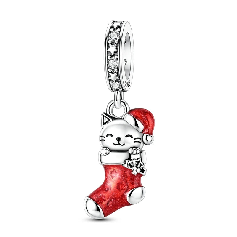 925 Silver Christmas Charm – Stocking, Gingerbread & Reindeer
