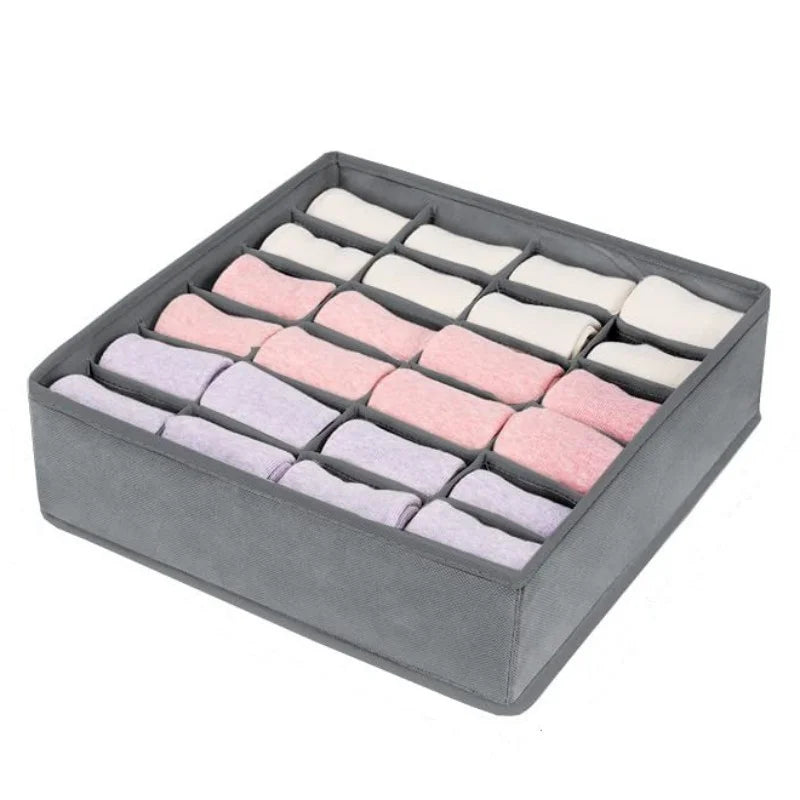 3-in-1 Underwear & Sock Storage Box – Foldable Drawer Organizer