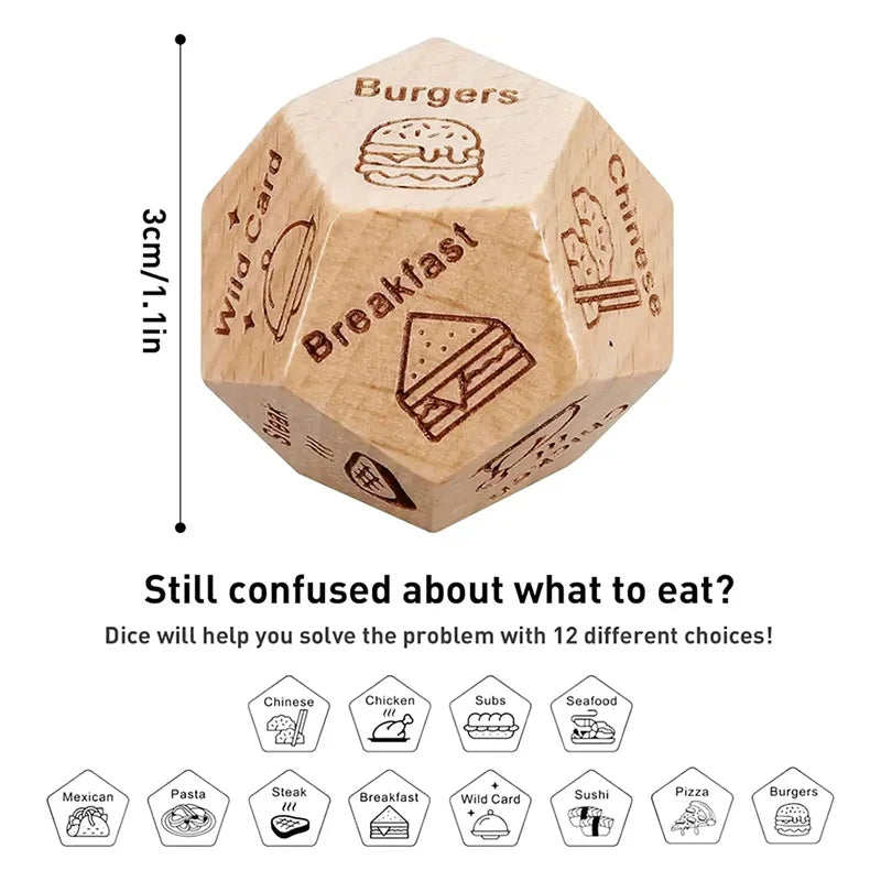 Couples Food Decision Dice – Fun Gift for Him & Her