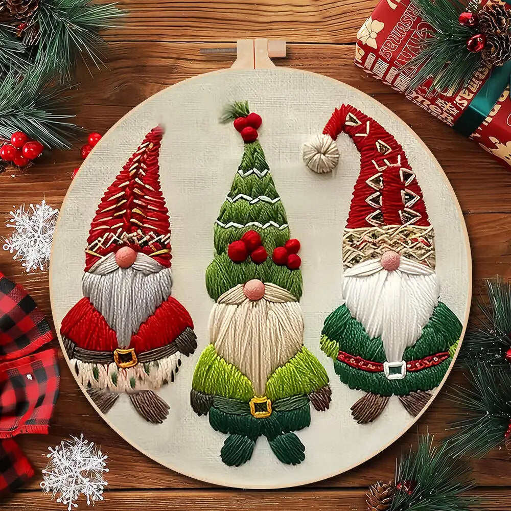 Christmas Embroidery Kit for Beginners – Wreath & Winter Designs