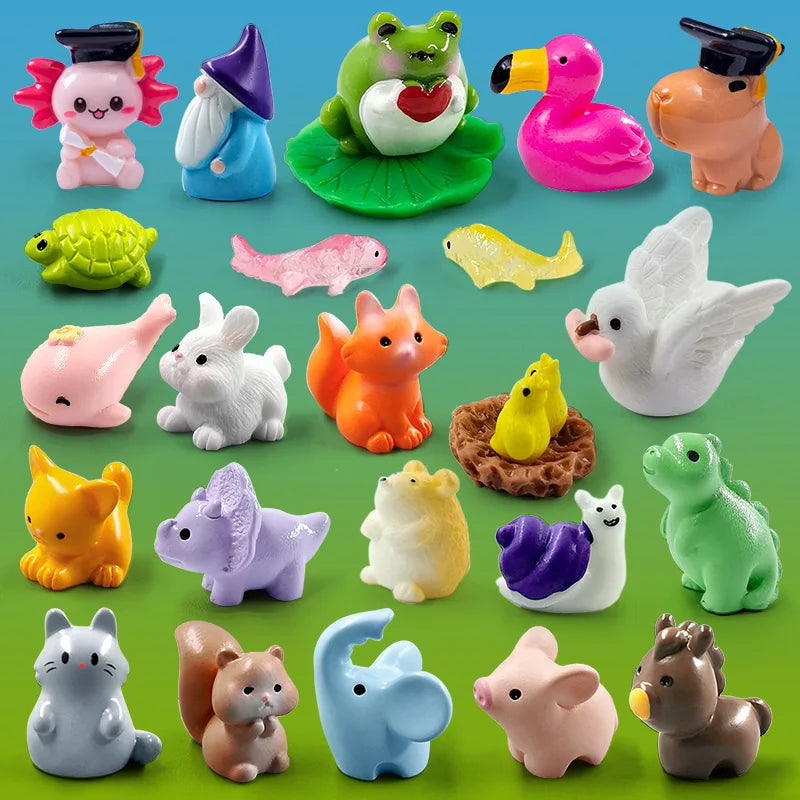 Mini Animal Figurines (20 pcs) – Fairy Garden & Christmas Decor