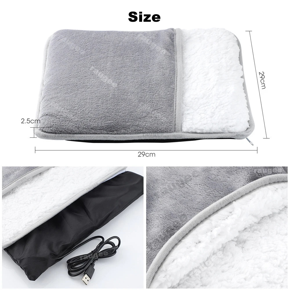 Electric Foot Warmer – Soft Flannel Heated Foot Pad