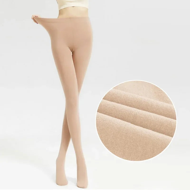 Fleece-Lined Thermal Tights for Women – Warm Winter Leggings