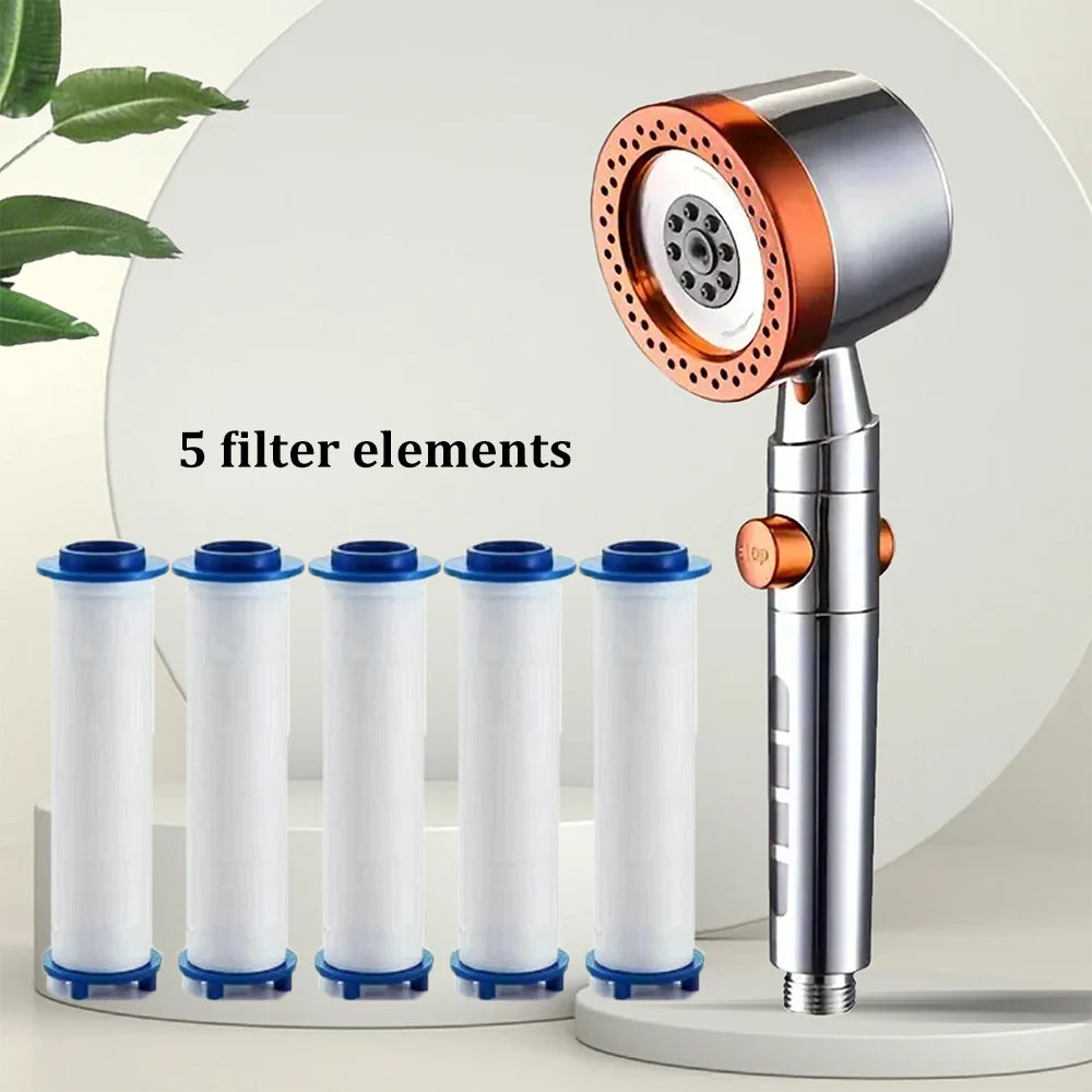 High-Pressure Filter Shower Head – 5 Spray Modes