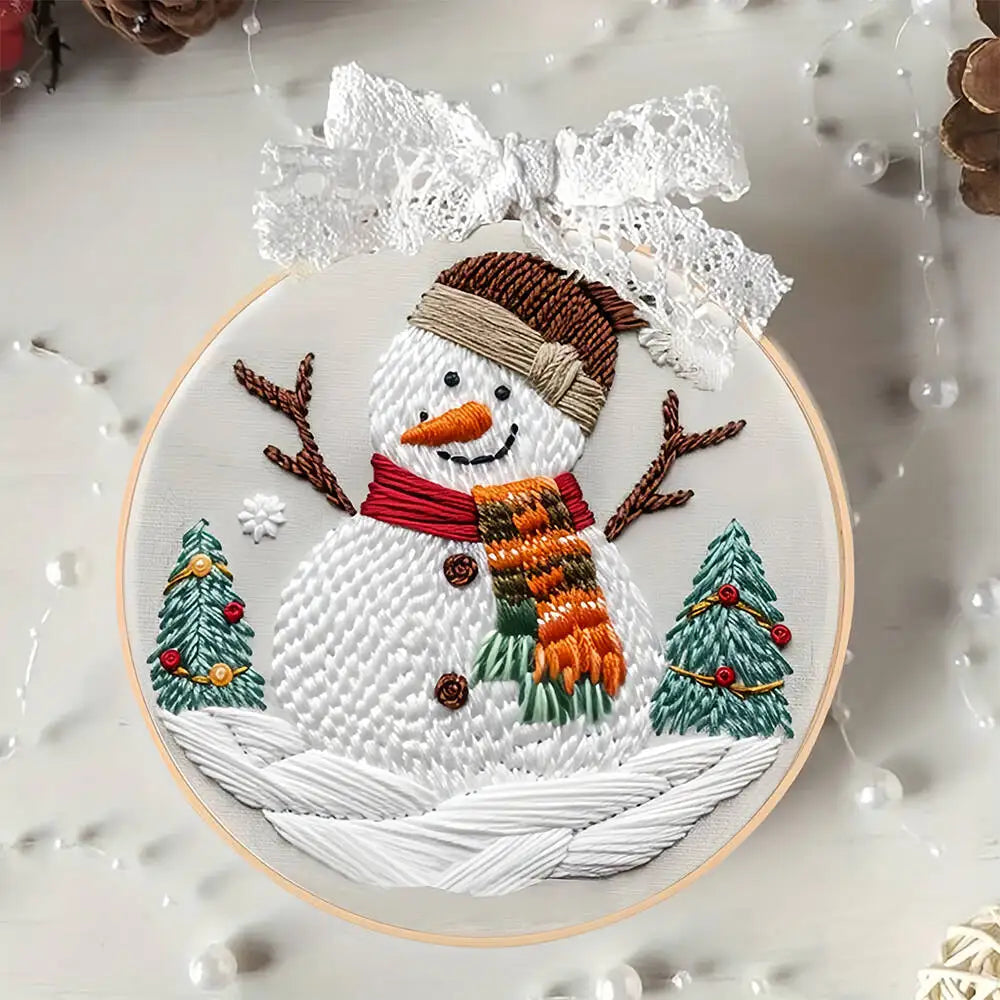 Christmas Embroidery Kit for Beginners – Wreath & Winter Designs