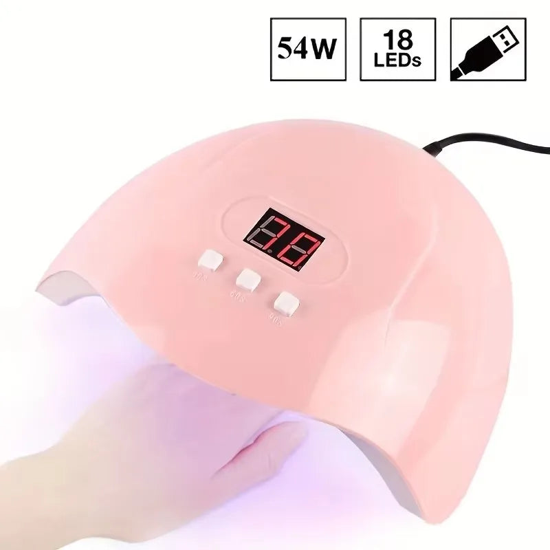Electric Nail Drill & Manicure Kit with Nail Lamp