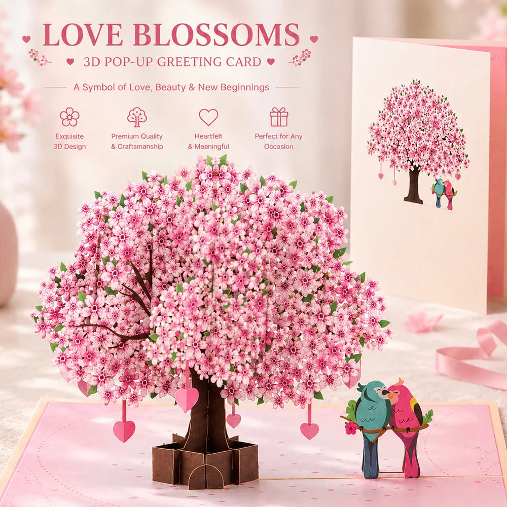 3D Pop-Up Flower Greeting Card – Handmade Card for Any Occasion