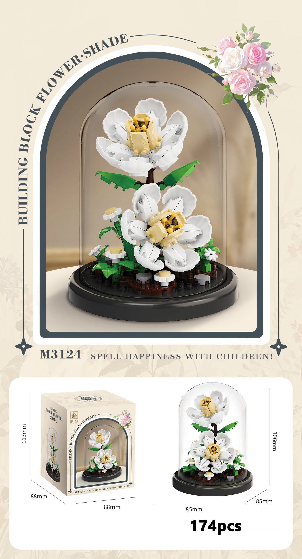 Eternal Flower Bonsai Building Blocks – Botanical Model Kit