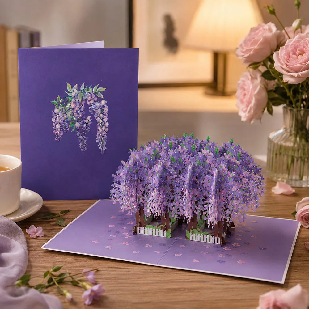 3D Pop-Up Flower Greeting Card – Handmade Card for Any Occasion