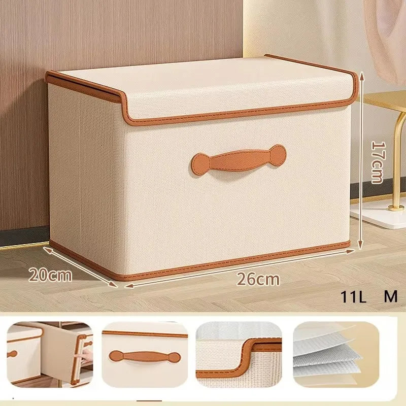 Clothes Storage Box with Lid – Foldable Wardrobe Organizer