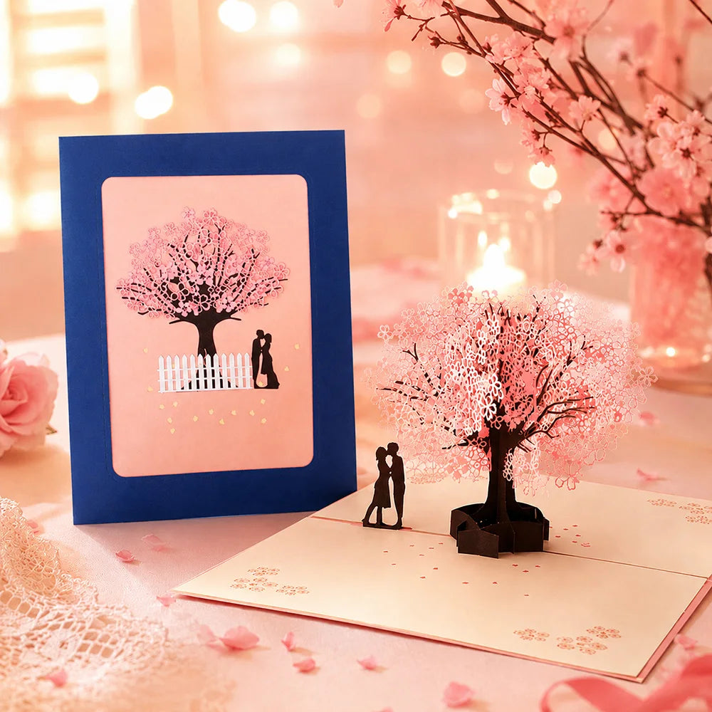 3D Pop-Up Flower Greeting Card – Handmade Card for Any Occasion