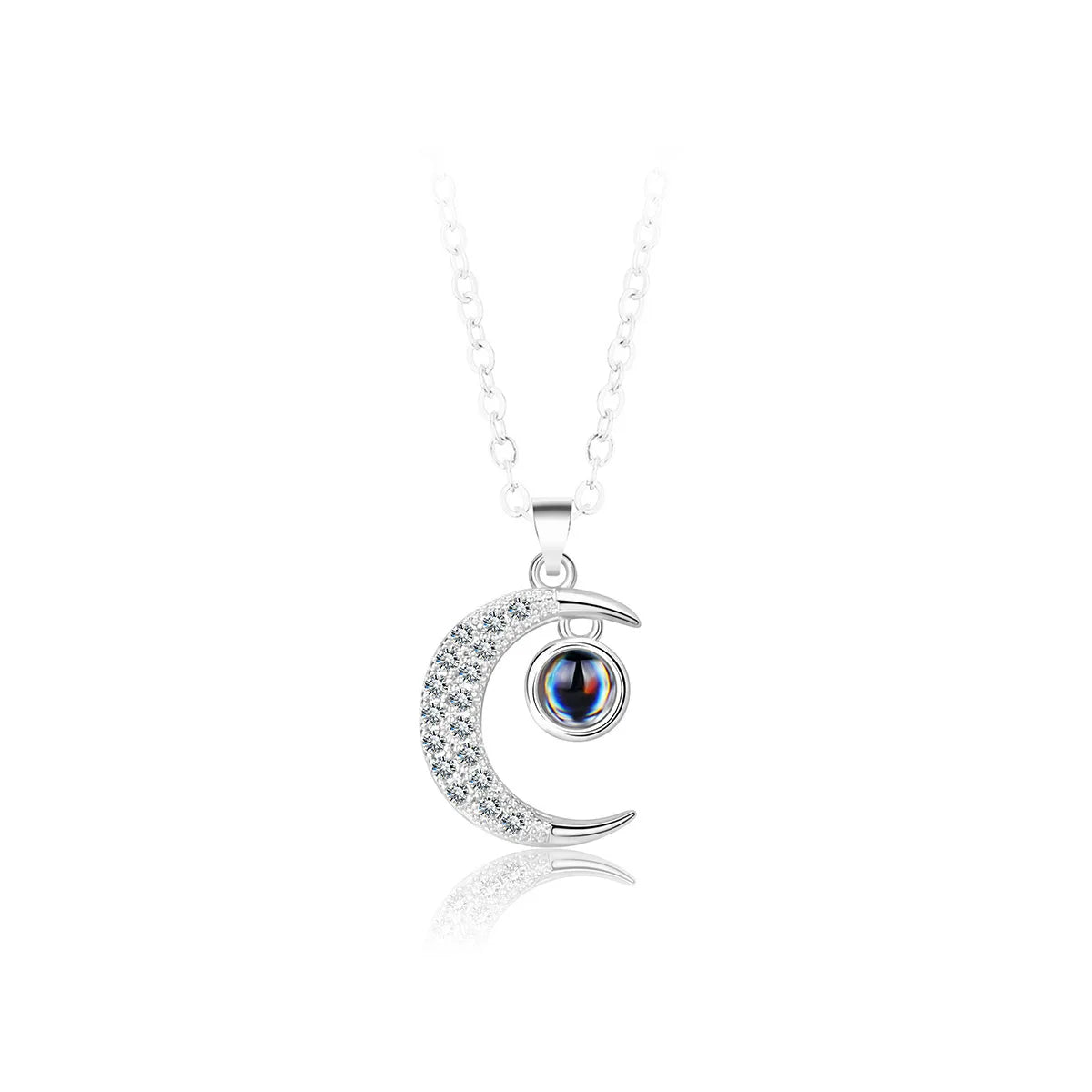 "I Love You" Projection Necklace – 100 Languages Heart Pendant