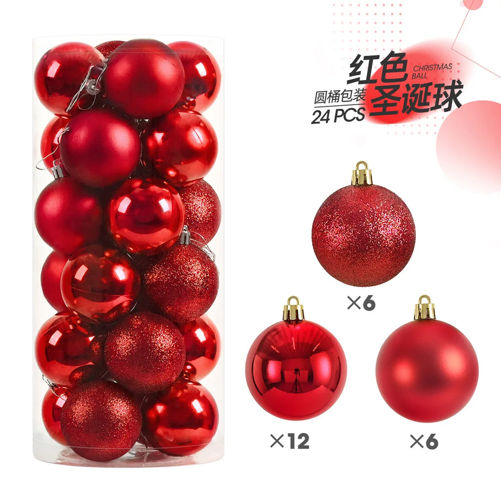 Mini Christmas Ball Ornaments 3 cm (24 pcs)
