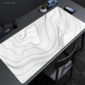 Large Gaming Mouse Pad – Black & White Abstract Desk Mat