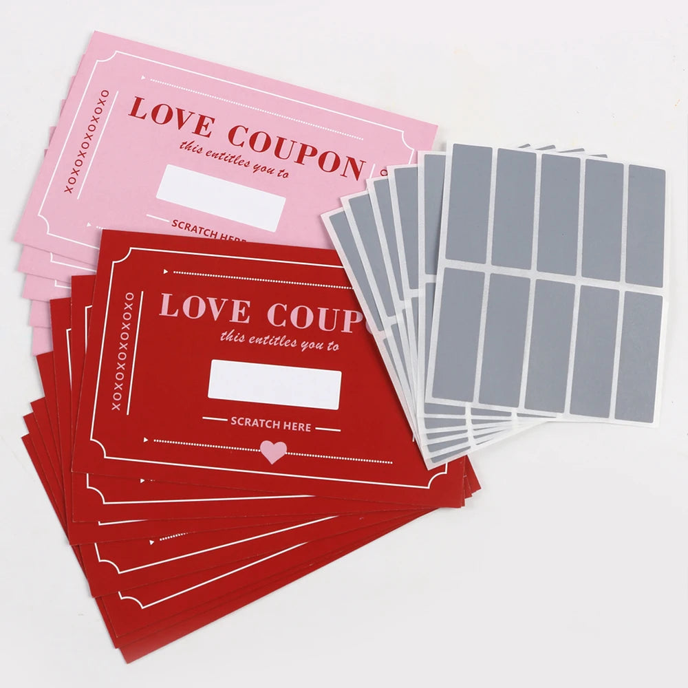 Scratch-Off Love Coupons for Couples – Valentine's & Anniversary Gift
