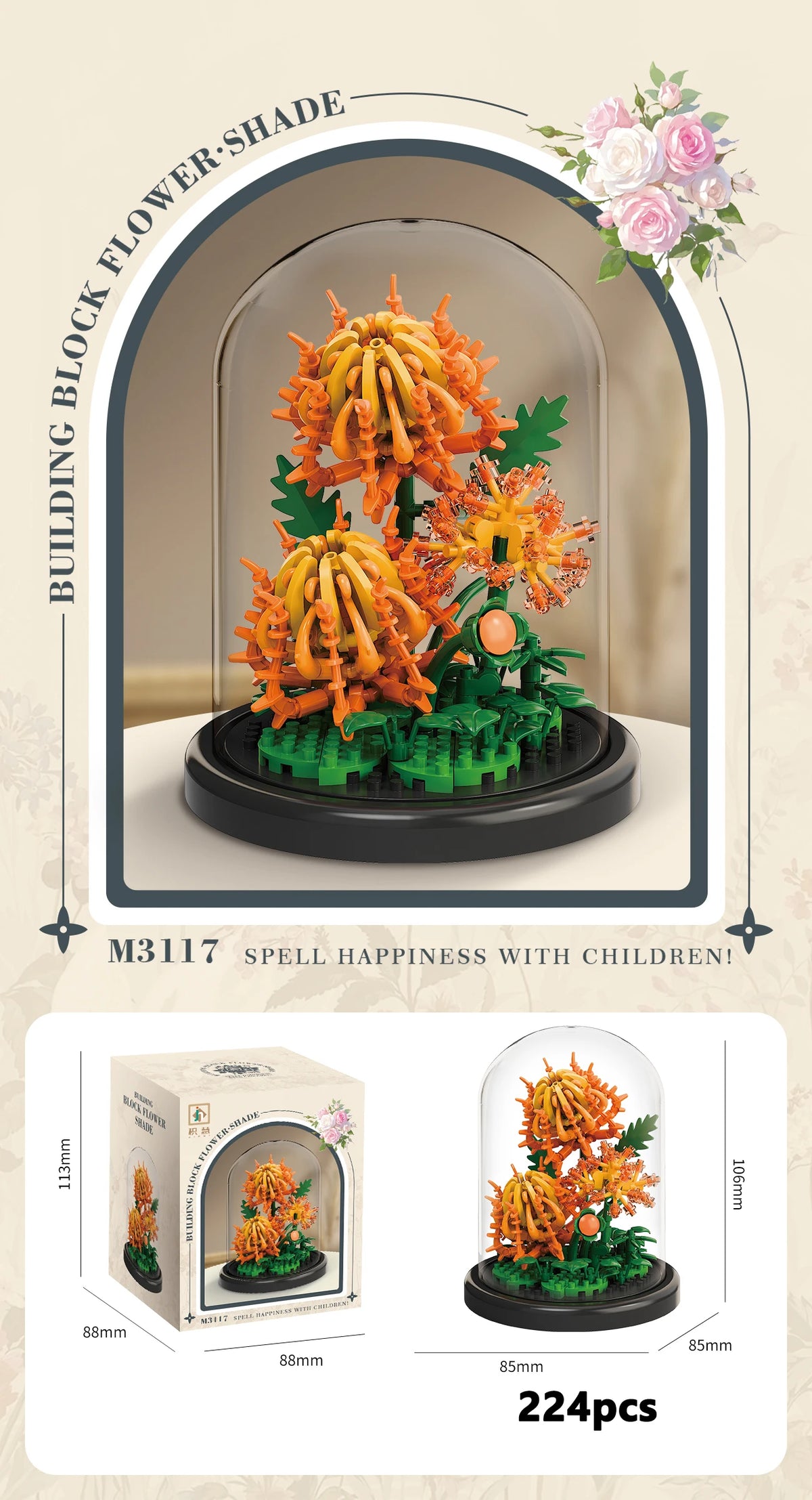 Eternal Flower Bonsai Building Blocks – Botanical Model Kit