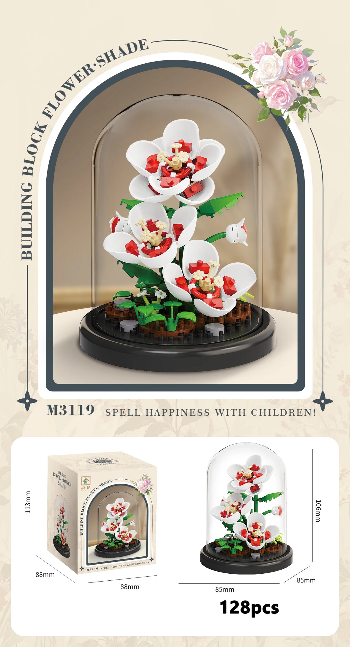 Eternal Flower Bonsai Building Blocks – Botanical Model Kit
