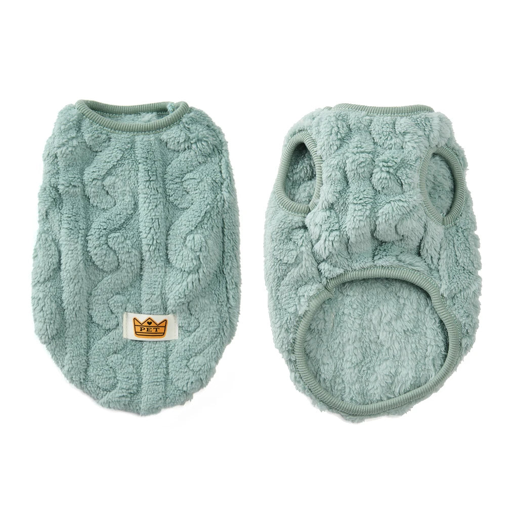 Warm Fleece Cat Sweater – Winter Pet Clothes for Cats & Small Dogs