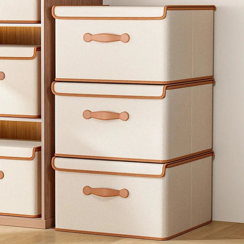 Clothes Storage Box with Lid – Foldable Wardrobe Organizer
