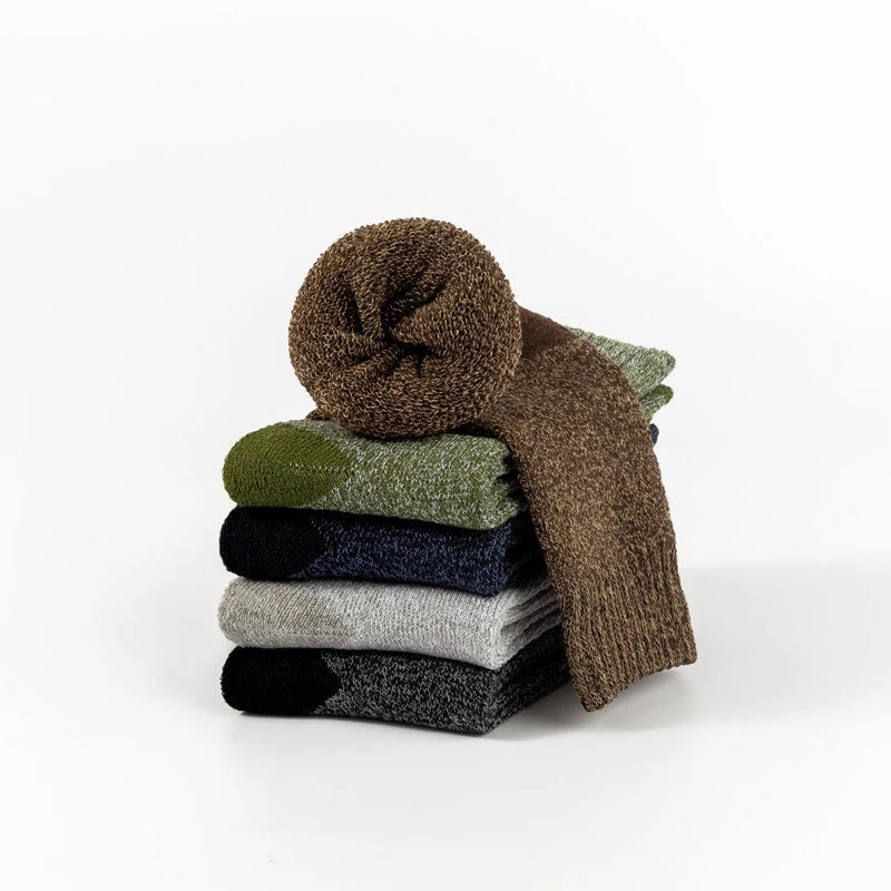 Thick Merino Wool Winter Socks – Thermal Towel Sole