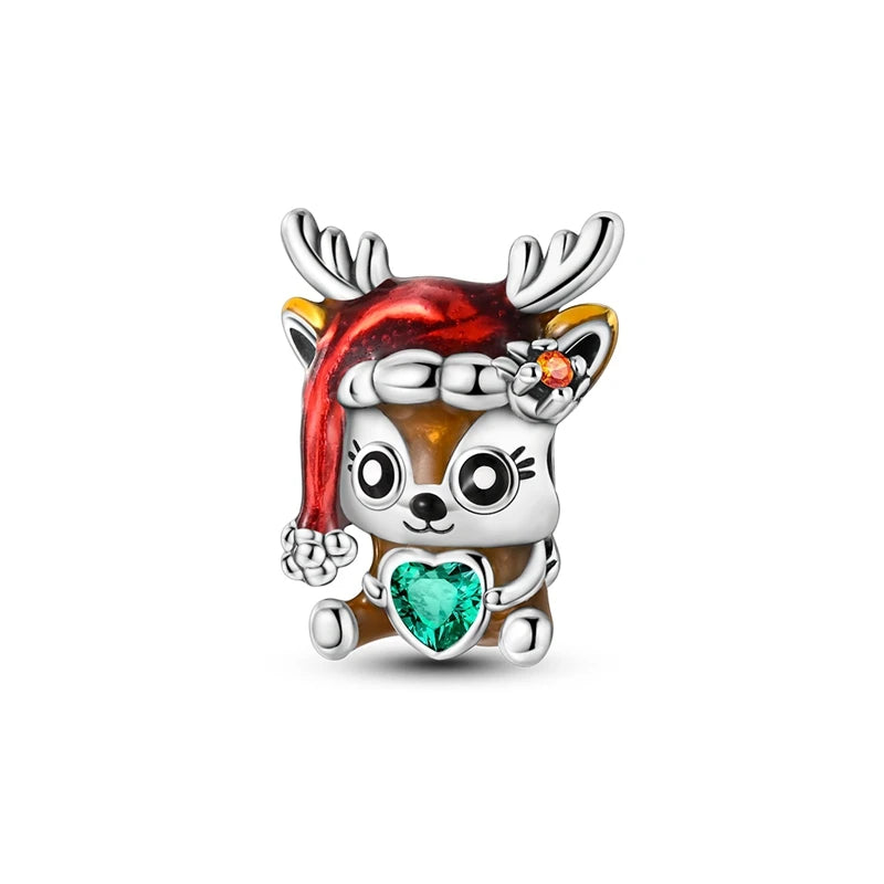 925 Silver Christmas Charm – Stocking, Gingerbread & Reindeer