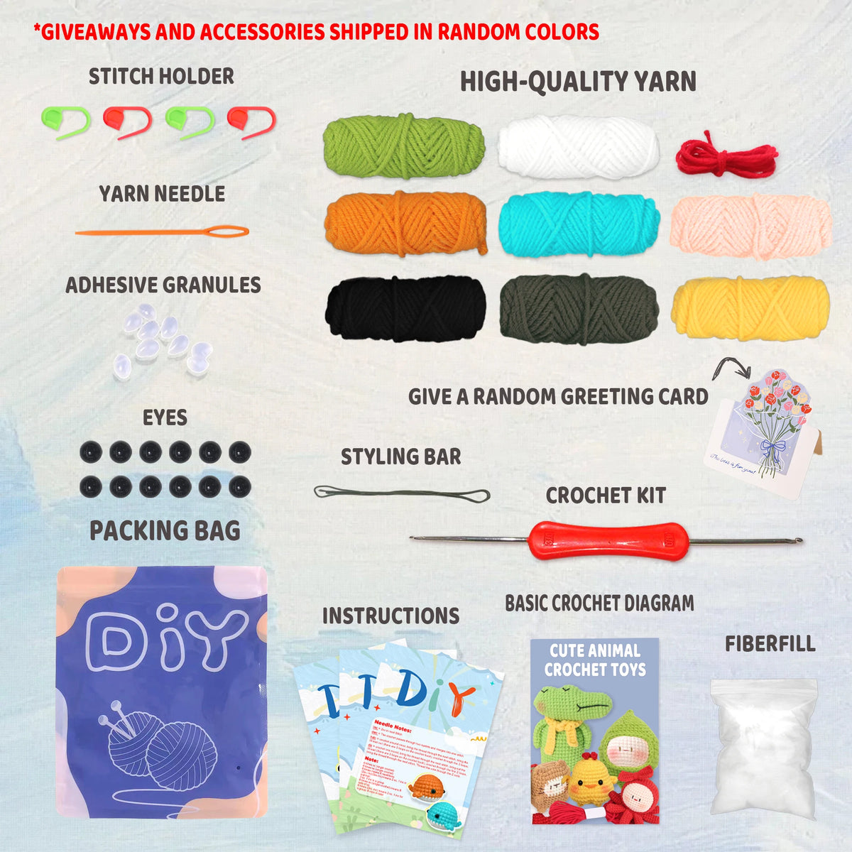 Crochet Kit for Beginners – Animal Amigurumi Starter Set