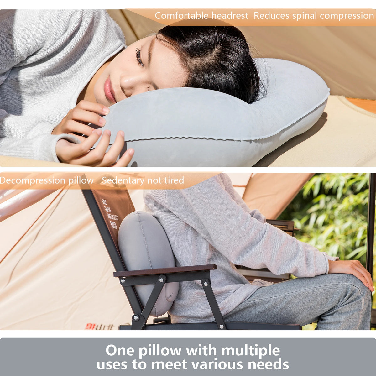 Ultralight Inflatable Camping Pillow – Travel Neck Support