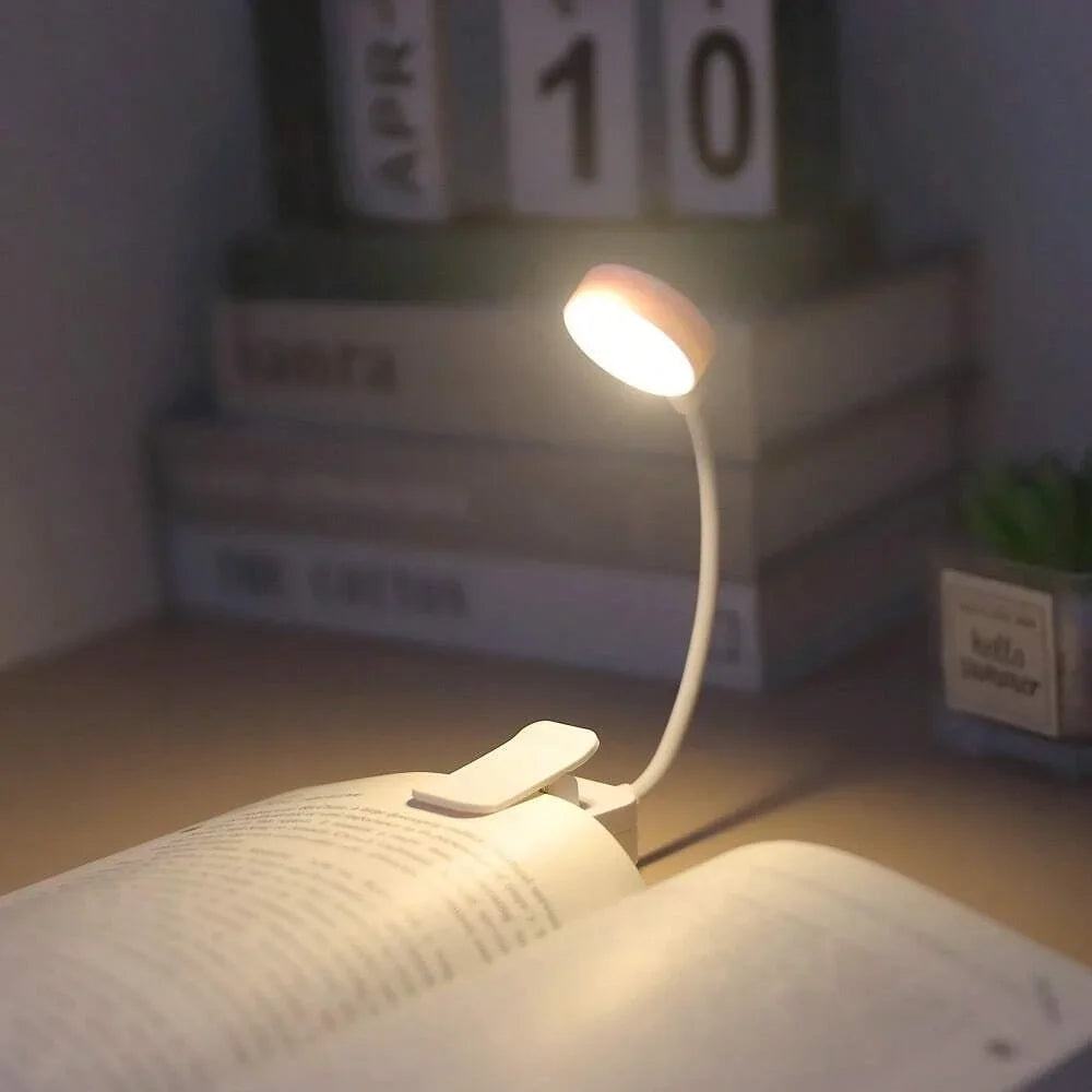 Clip-On LED Reading Light – 3 Modes Eye-Care Book Lamp