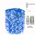 Copper Wire LED String Lights with Remote – 8 Modes, USB