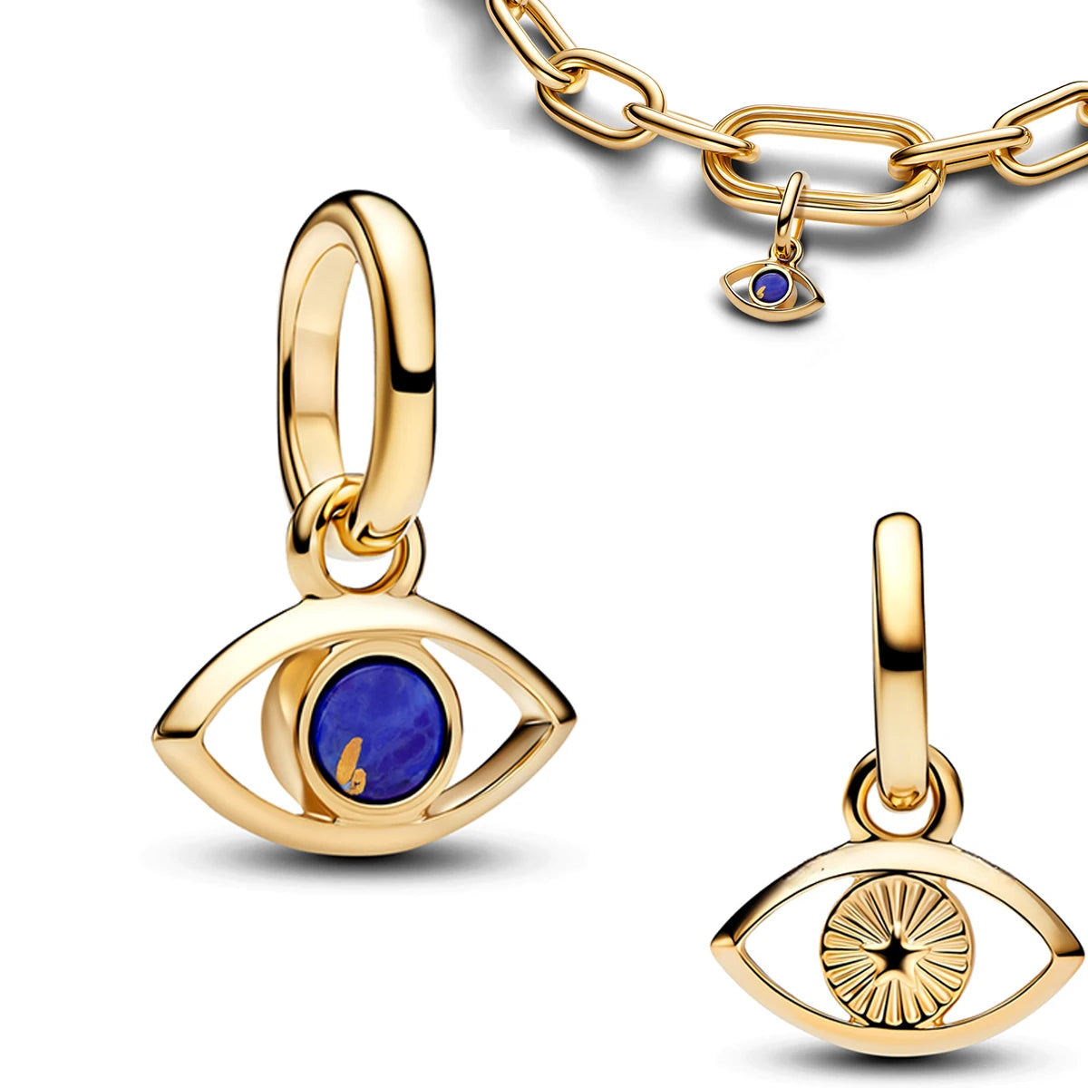 925 Sterling Silver Heart, Sun & Moon Charms for Bracelets & Necklaces