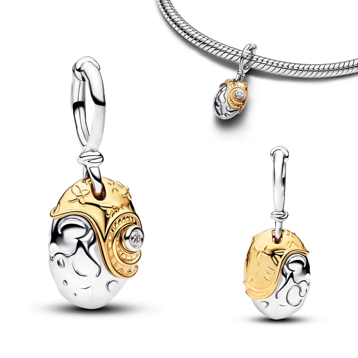 925 Sterling Silver Heart, Sun & Moon Charms for Bracelets & Necklaces