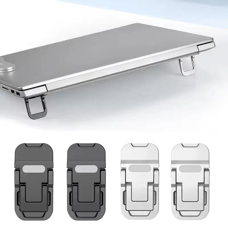 Mini Foldable Laptop Stand (2 pcs) – Invisible Adhesive Riser