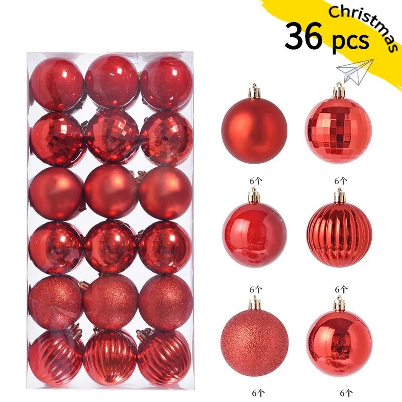 Mini Christmas Ball Ornaments 3 cm (24 pcs)