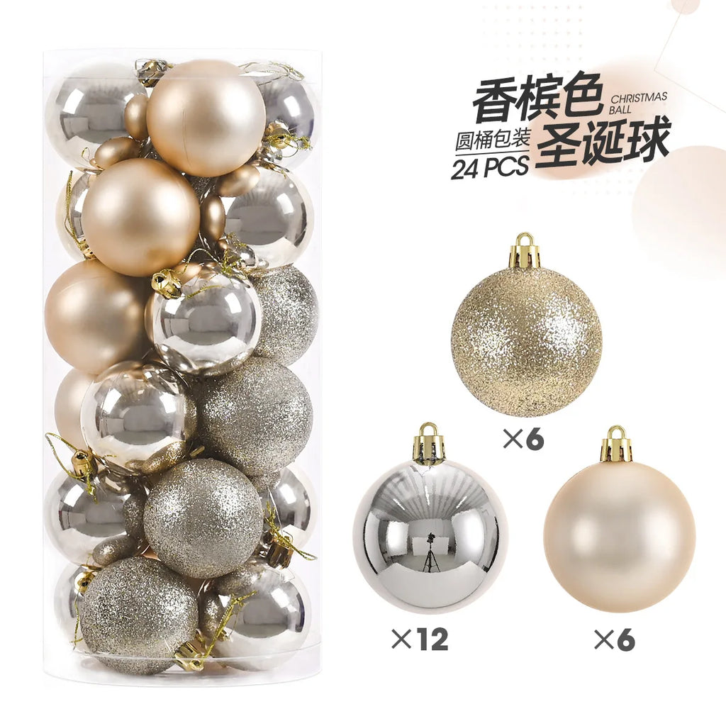 Mini Christmas Ball Ornaments 3 cm (24 pcs)