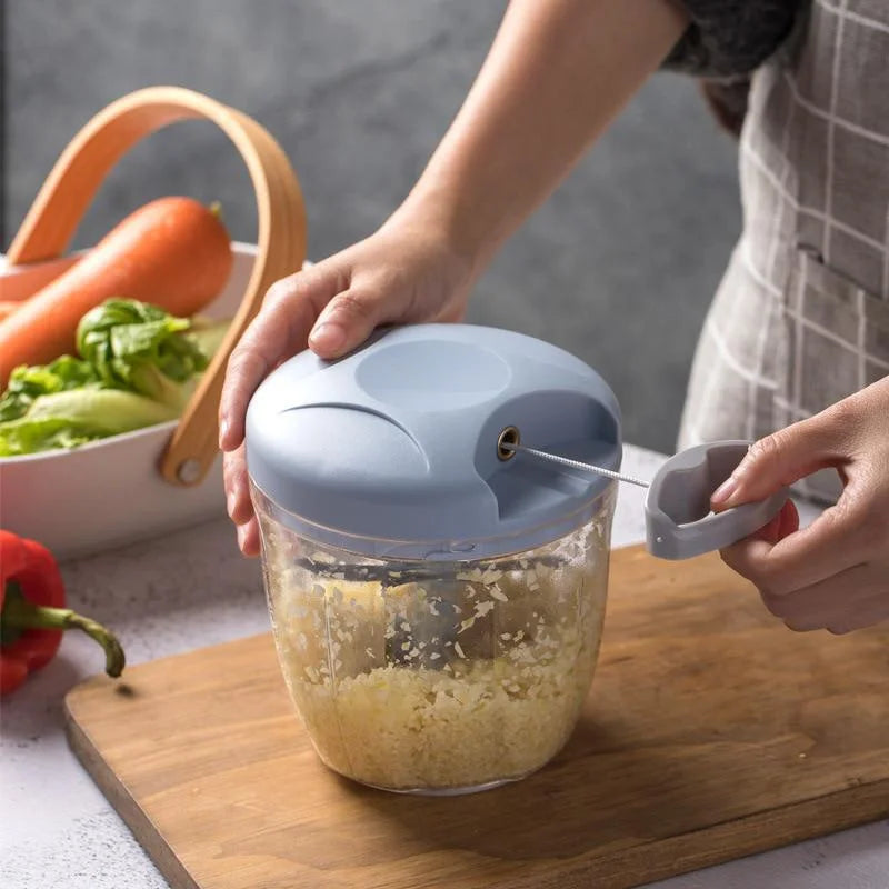 Manual Food Chopper 500/900 ml – Garlic, Onion & Meat Mincer