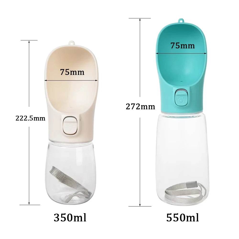 Portable Dog Water Bottle 350/550 ml – Leak-Proof Travel Bottle
