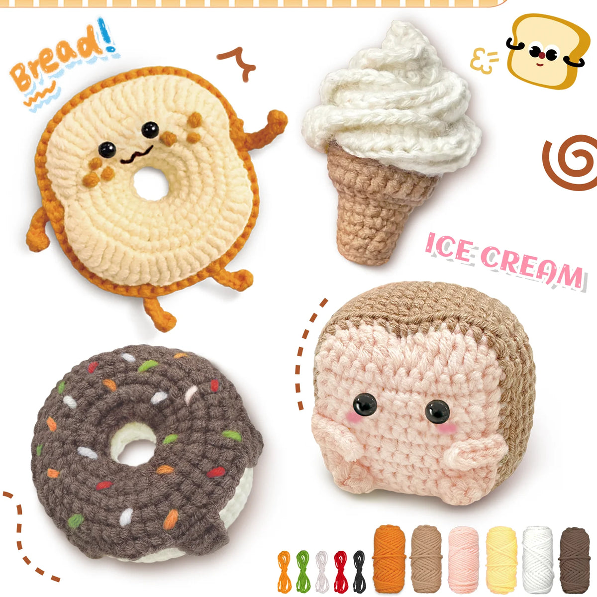 Crochet Kit for Beginners – Animal Amigurumi Starter Set
