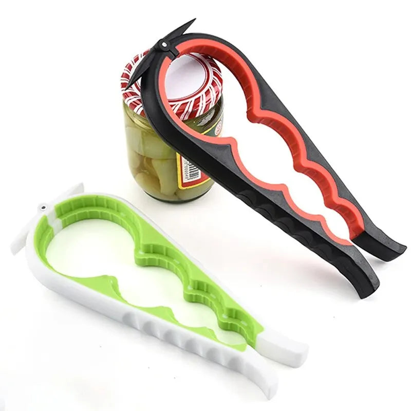 4-in-1 Can & Bottle Opener – Non-Slip Jar Twister