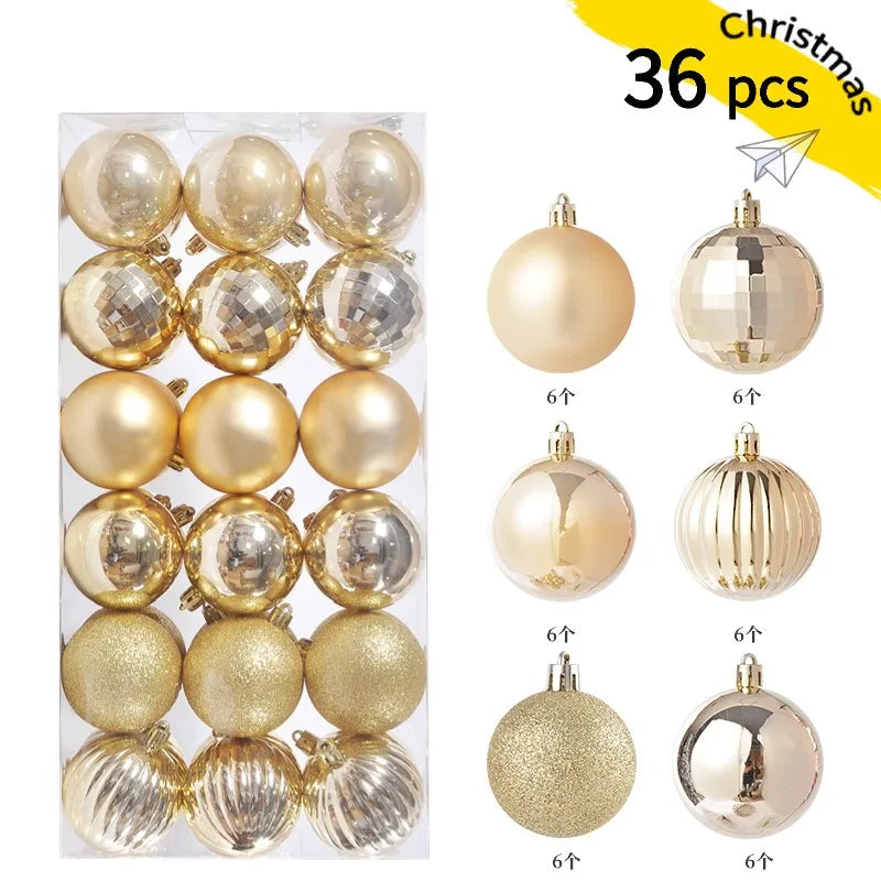 Mini Christmas Ball Ornaments 3 cm (24 pcs)