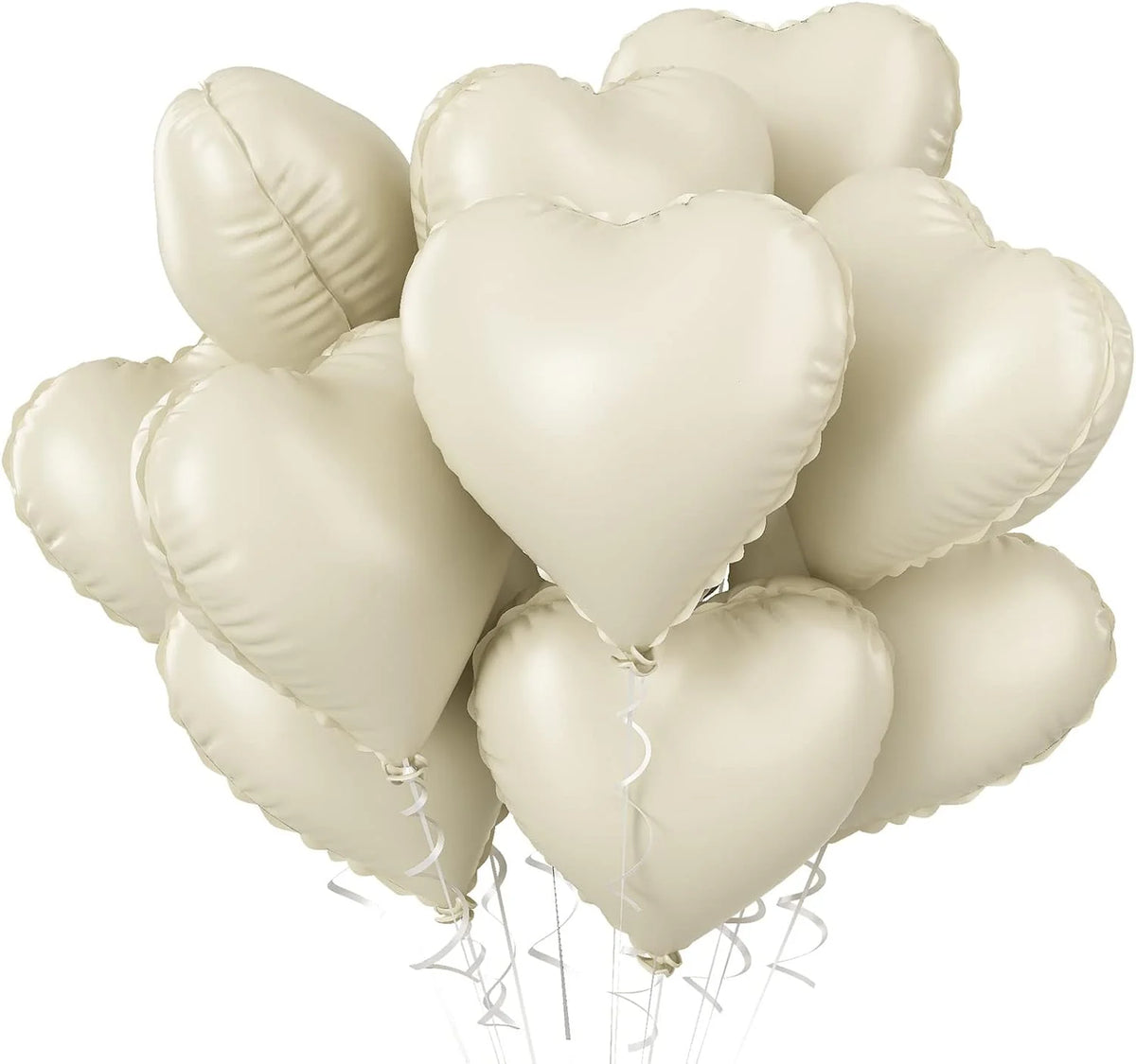 Heart Foil Balloons 18" (10 pcs) – Pink & Sage Green