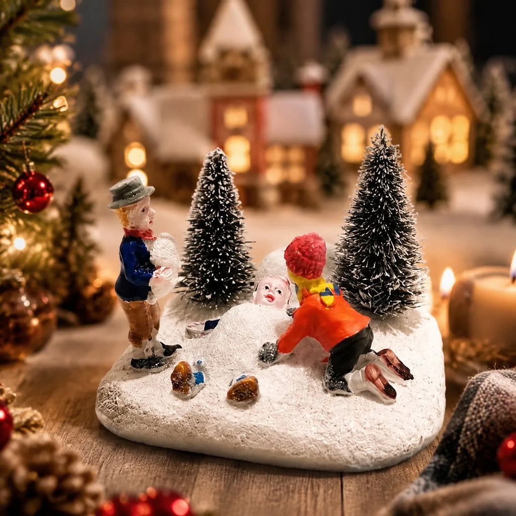Christmas Village Figurines Set – Holiday Scene Accessories